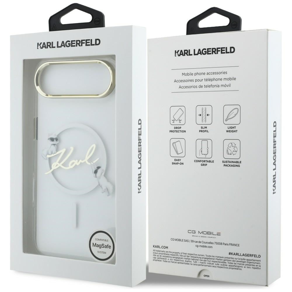 Karl Lagerfeld IML Choupettes Karl Script Logo MagSafe iPhone Air Case - Clear_7