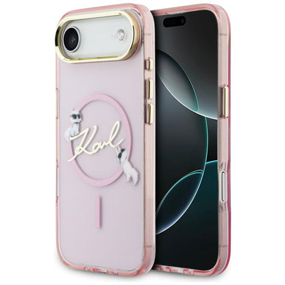 Karl Lagerfeld IML Choupettes Karl Script Logo MagSafe iPhone Air Case - Pink_0