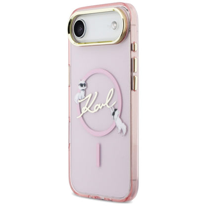 Karl Lagerfeld IML Choupettes Karl Script Logo MagSafe iPhone Air Case - Pink_1