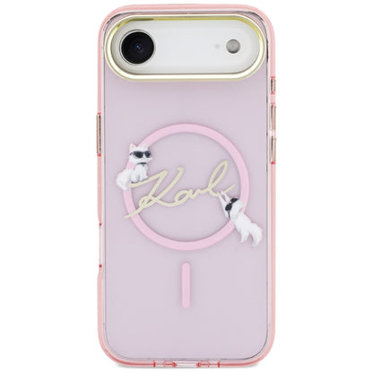 Karl Lagerfeld IML Choupettes Karl Script Logo MagSafe iPhone Air Case - Pink_2