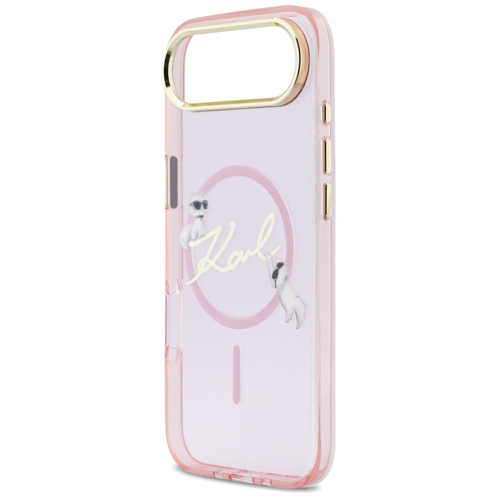 Karl Lagerfeld IML Choupettes Karl Script Logo MagSafe iPhone Air Case - Pink_5