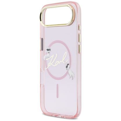 Karl Lagerfeld IML Choupettes Karl Script Logo MagSafe iPhone Air Case - Pink_5