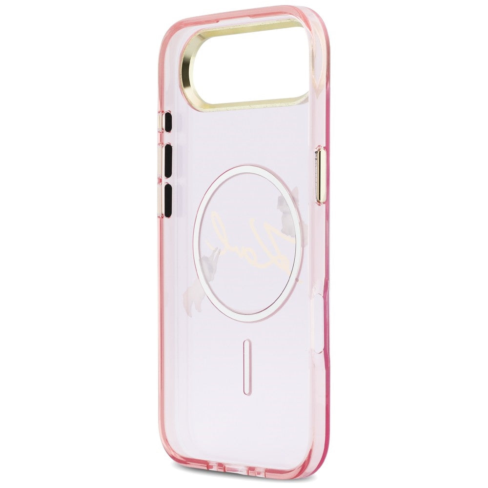 Karl Lagerfeld IML Choupettes Karl Script Logo MagSafe iPhone Air Case - Pink_6
