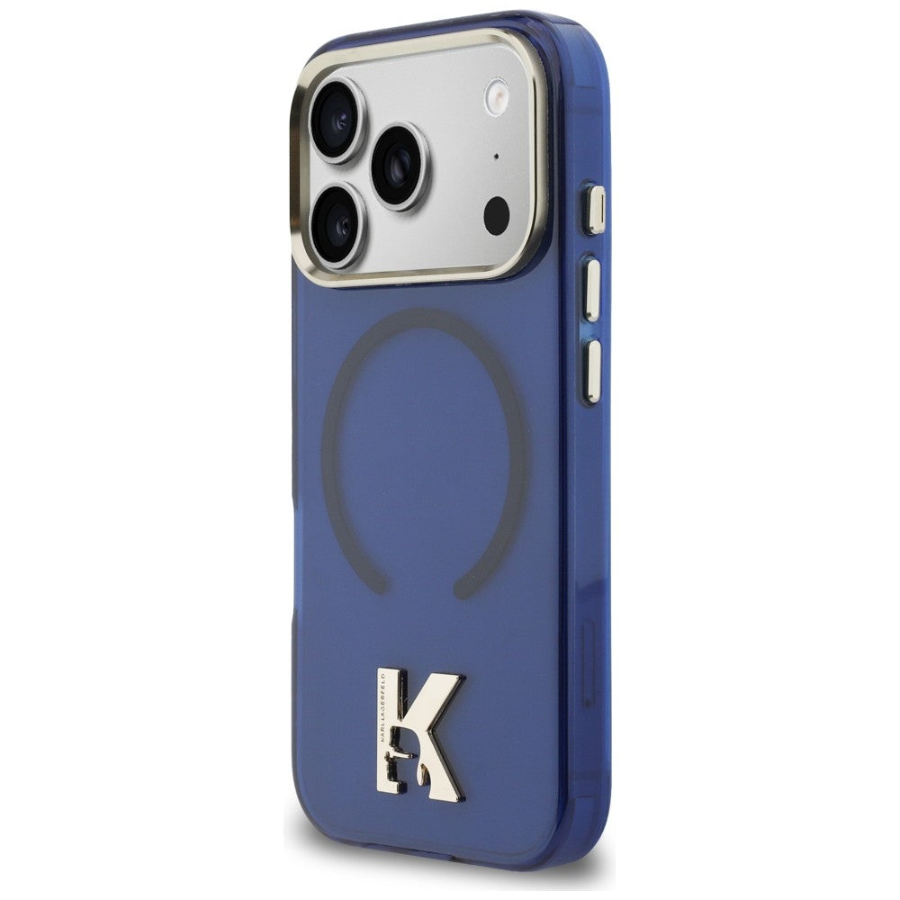 Karl Lagerfeld IML K Head Logo MagSafe Case for iPhone 17 Pro - Blue_1
