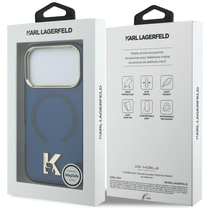 Karl Lagerfeld IML K Head Logo MagSafe Case for iPhone 17 Pro - Blue_7