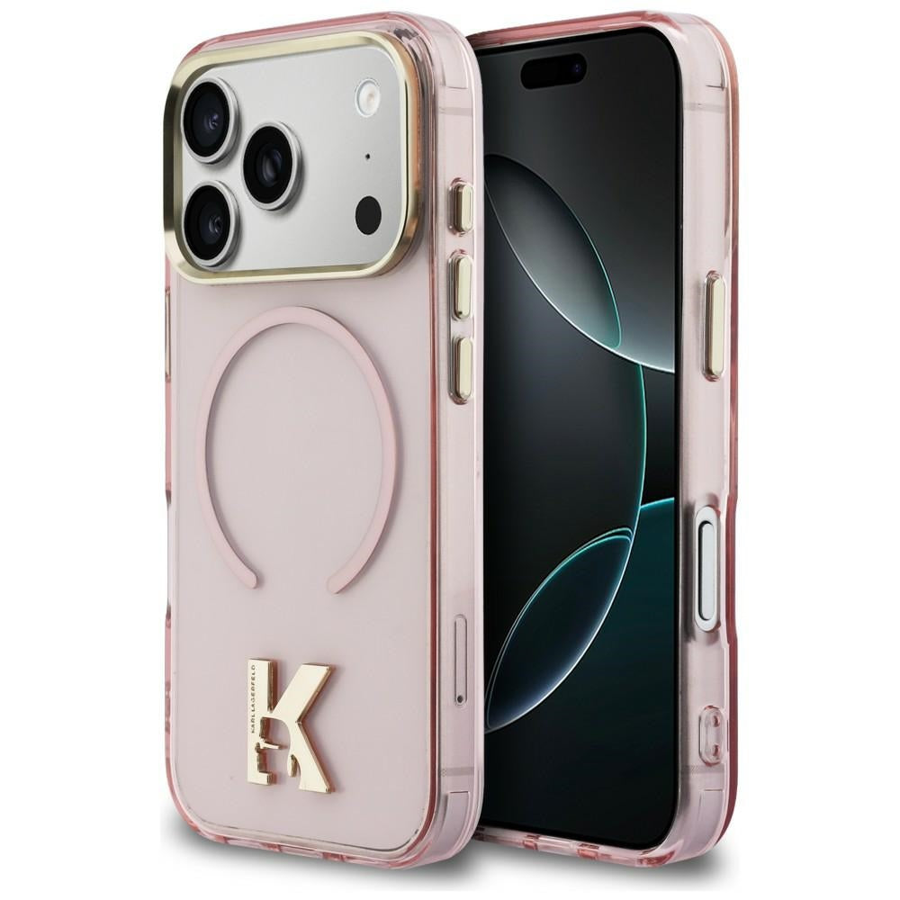 Karl Lagerfeld IML K Head Logo MagSafe Case for iPhone 17 Pro - Pink_0