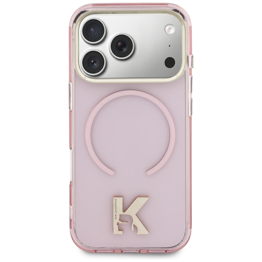 Karl Lagerfeld IML K Head Logo MagSafe Case for iPhone 17 Pro - Pink_2