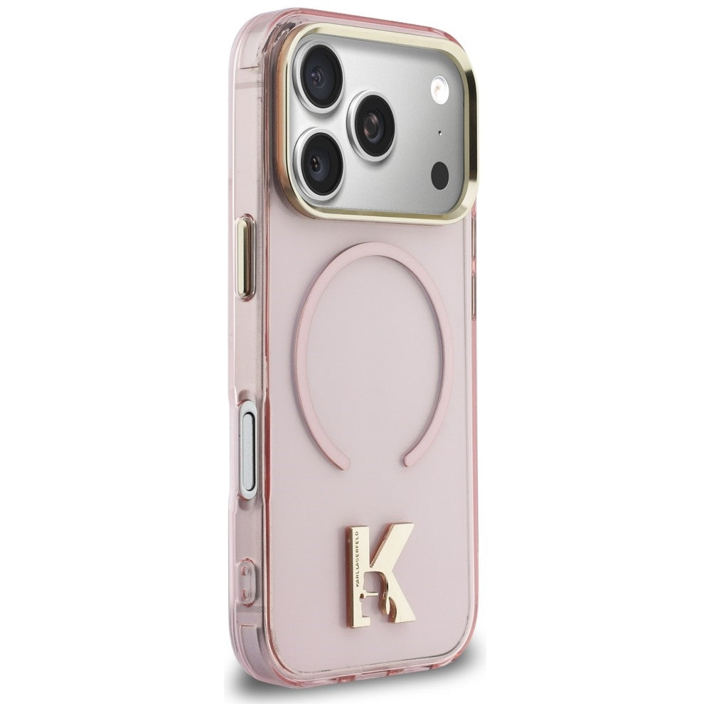 Karl Lagerfeld IML K Head Logo MagSafe Case for iPhone 17 Pro - Pink_3