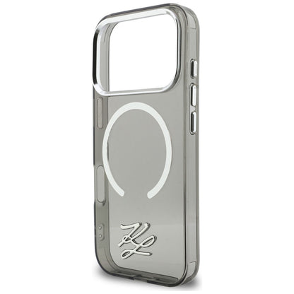 Karl Lagerfeld IML KL Script Logo MagSafe Case for iPhone 17 Pro - Black_5
