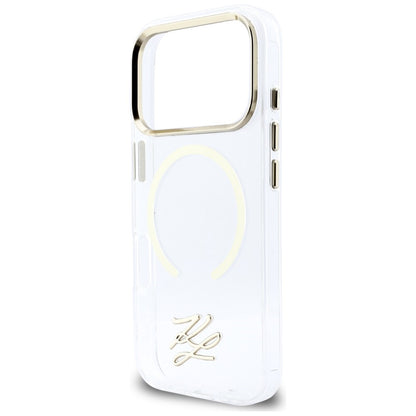 Karl Lagerfeld IML KL Script Logo MagSafe Case for iPhone 17 Pro Max - Clear_5