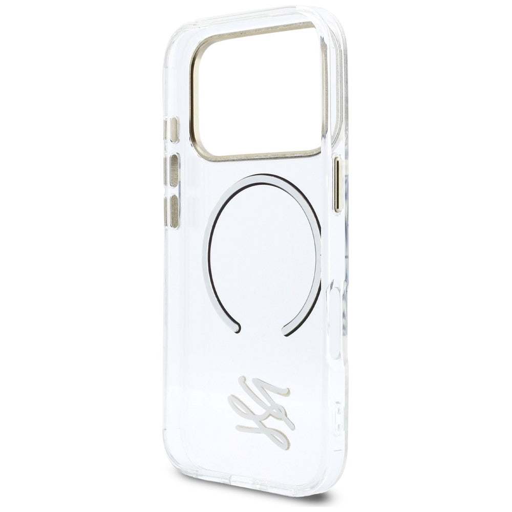 Karl Lagerfeld IML KL Script Logo MagSafe Case for iPhone 17 Pro Max - Clear_6