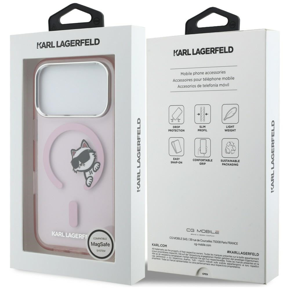 Karl Lagerfeld IML Peekaboo MagSafe Case for iPhone 17 Pro Max - Pink_7