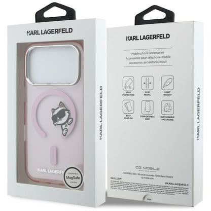 Karl Lagerfeld IML Peekaboo MagSafe Case for iPhone 17 Pro - Pink_7