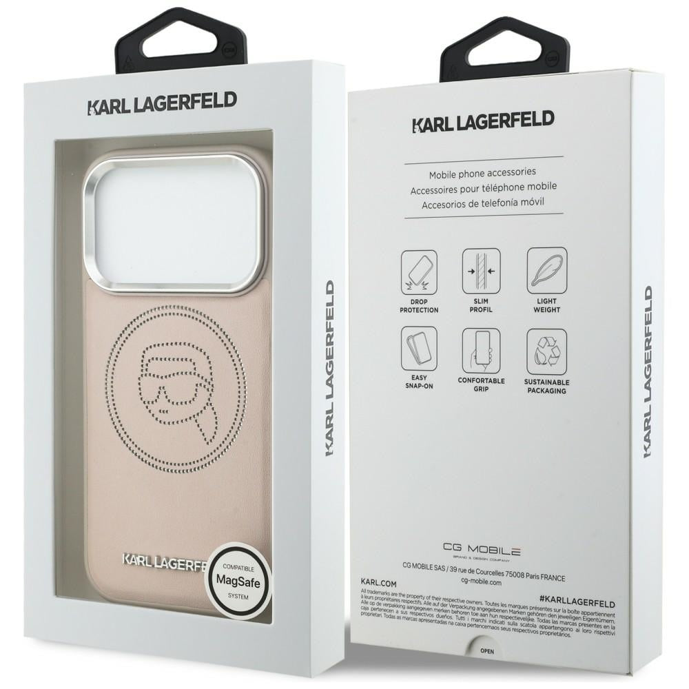Karl Lagerfeld K Head Point Logo MagSafe Case for iPhone 17 Pro Max - Pink_7