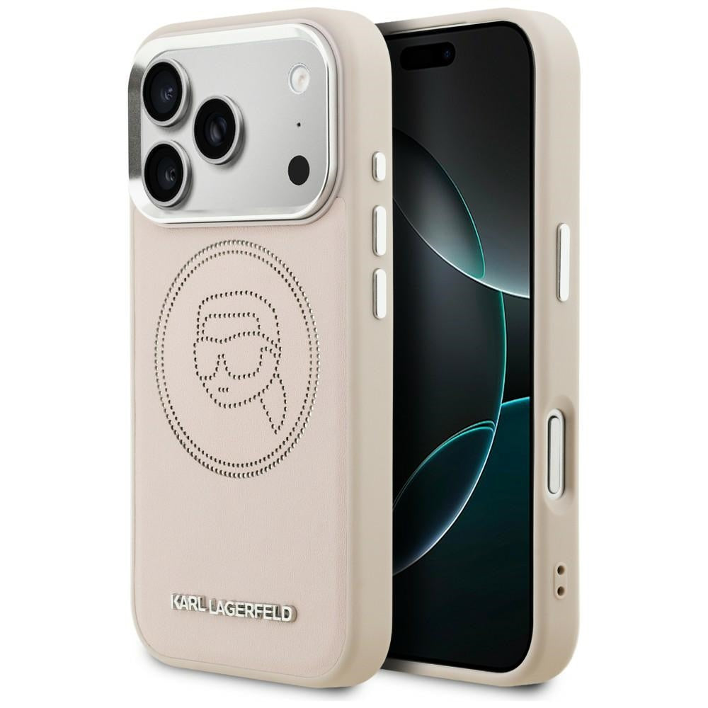 Karl Lagerfeld K Head Point Logo MagSafe Case for iPhone 17 Pro - Pink_0