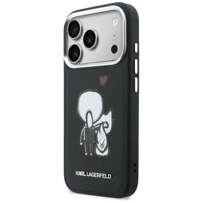 Karl Lagerfeld Karl &amp; Choupette Back Logo MagSafe Case for iPhone 17 Pro - Black_1