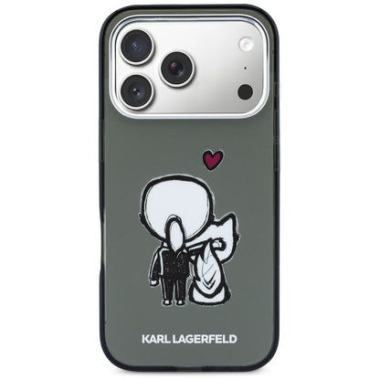 Karl Lagerfeld Karl &amp; Choupette Back MagSafe Case for iPhone 17 Pro - Black_2
