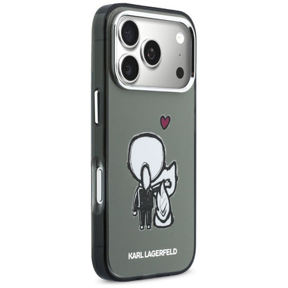 Karl Lagerfeld Karl &amp; Choupette Back MagSafe Case for iPhone 17 Pro - Black_3