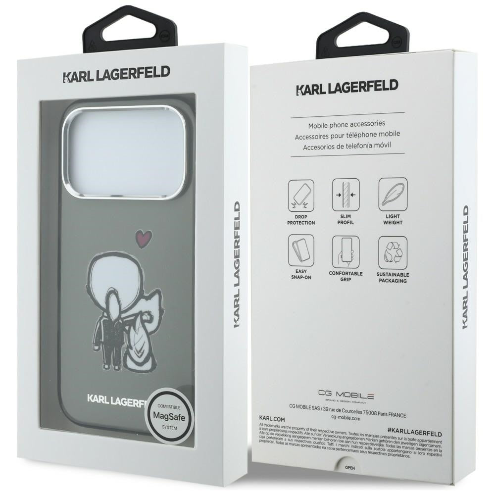 Karl Lagerfeld Karl &amp; Choupette Back MagSafe Case for iPhone 17 Pro - Black_7