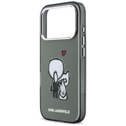 Karl Lagerfeld Karl &amp; Choupette Back MagSafe Case for iPhone 17 Pro Max - Black_5