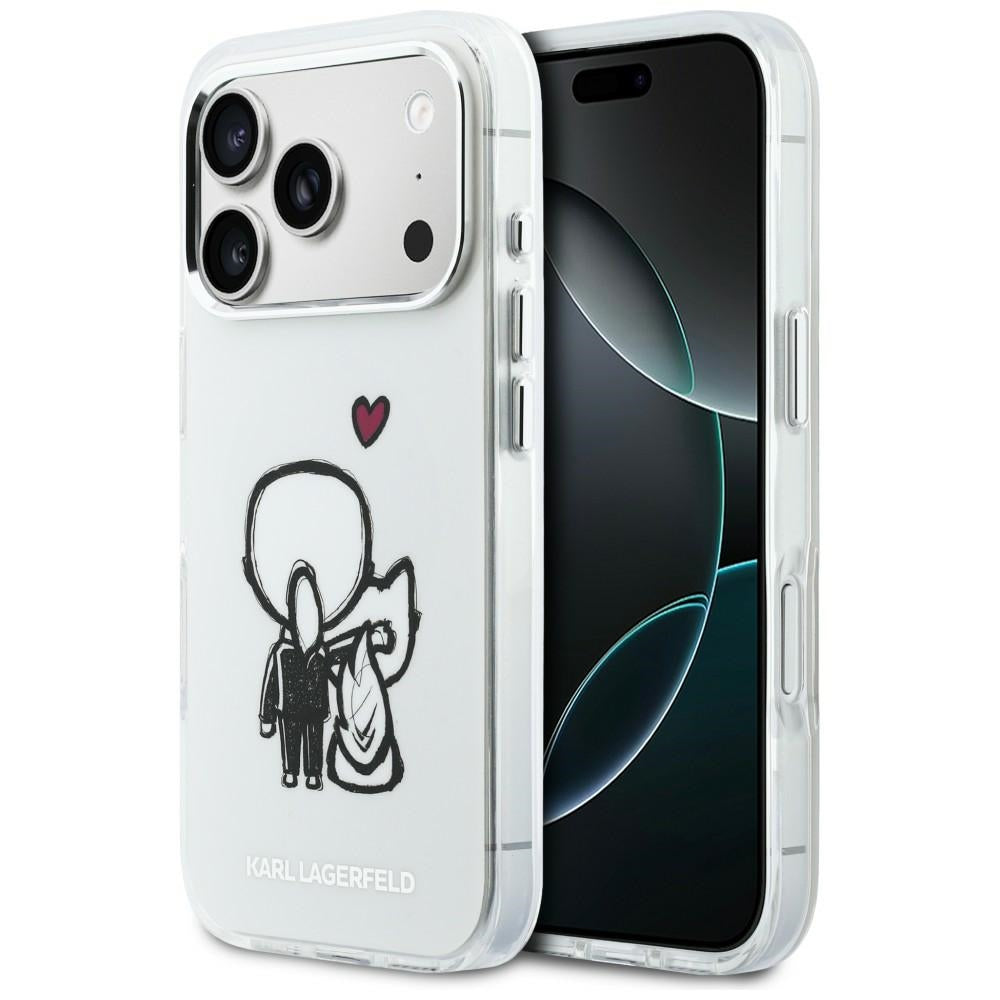 Karl Lagerfeld Karl &amp; Choupette Back MagSafe Case for iPhone 17 Pro - Clear_0