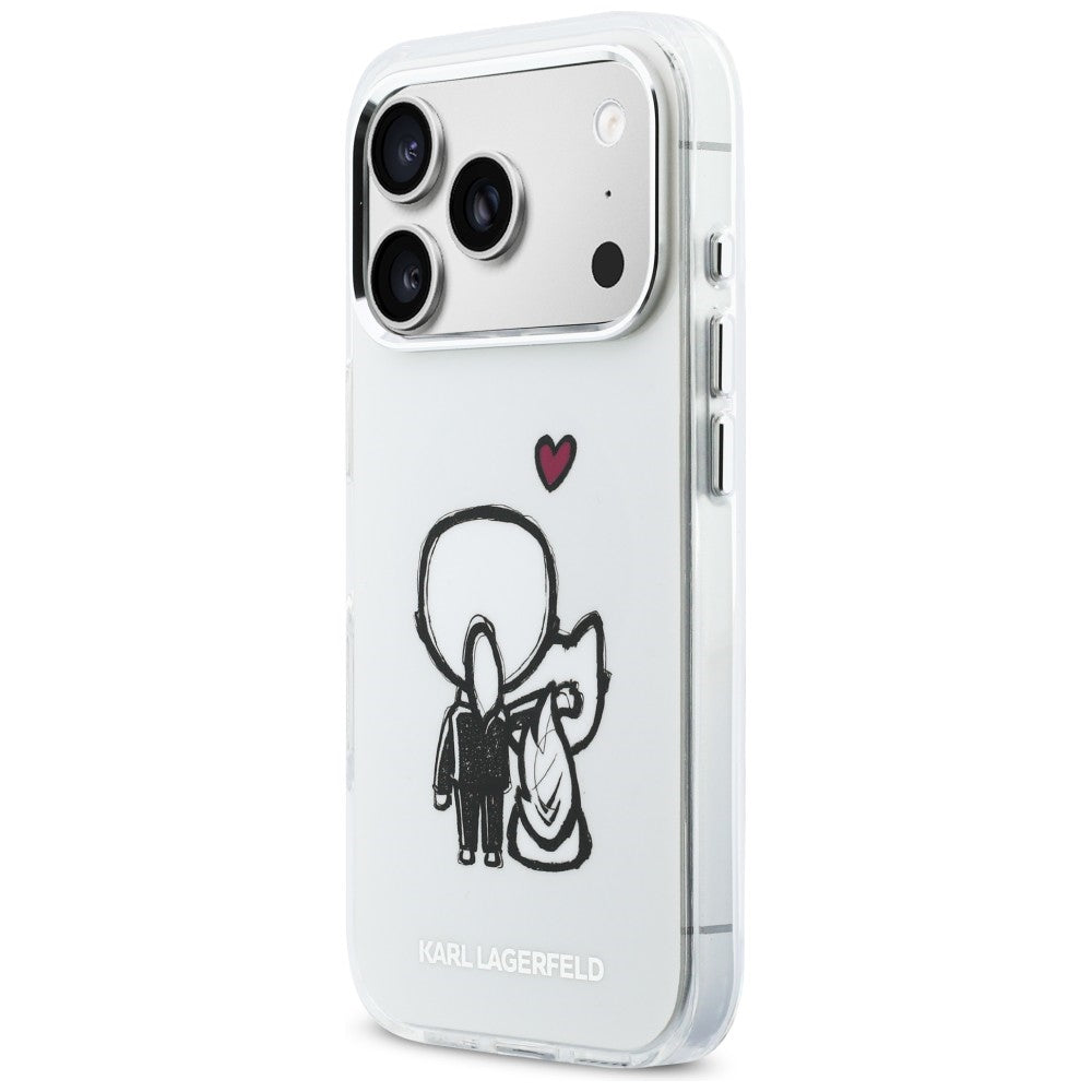 Karl Lagerfeld Karl &amp; Choupette Back MagSafe Case for iPhone 17 Pro - Clear_1