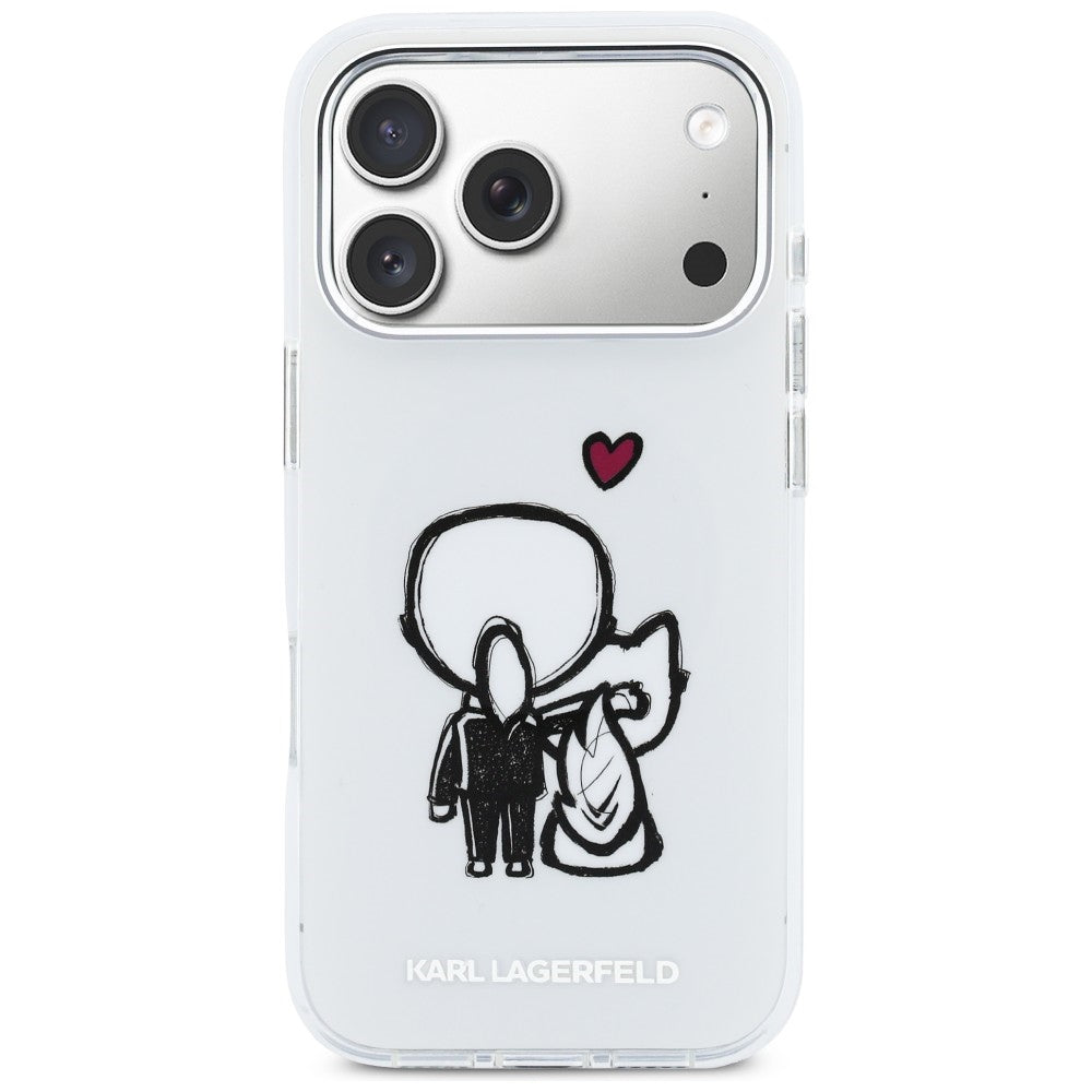 Karl Lagerfeld Karl &amp; Choupette Back MagSafe Case for iPhone 17 Pro - Clear_2