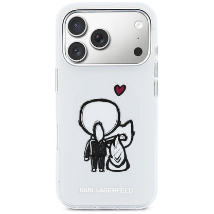 Karl Lagerfeld Karl &amp; Choupette Back MagSafe Case for iPhone 17 Pro - Clear_2