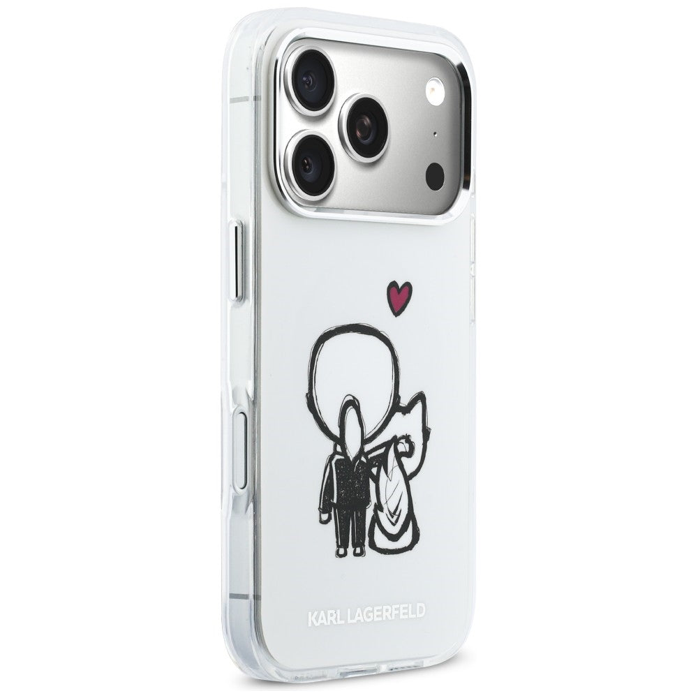 Karl Lagerfeld Karl &amp; Choupette Back MagSafe Case for iPhone 17 Pro - Clear_3