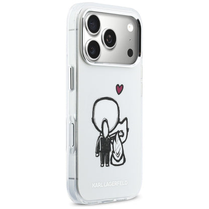 Karl Lagerfeld Karl &amp; Choupette Back MagSafe Case for iPhone 17 Pro - Clear_3