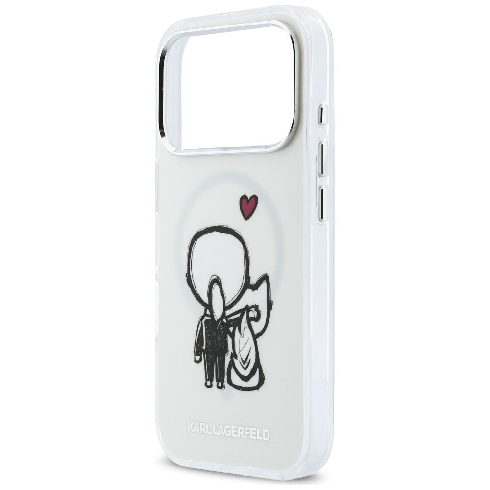 Karl Lagerfeld Karl &amp; Choupette Back MagSafe Case for iPhone 17 Pro - Clear_5