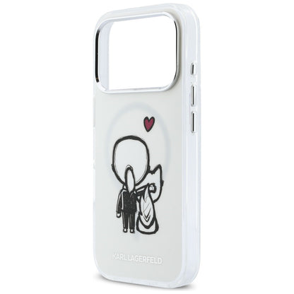 Karl Lagerfeld Karl &amp; Choupette Back MagSafe Case for iPhone 17 Pro - Clear_5