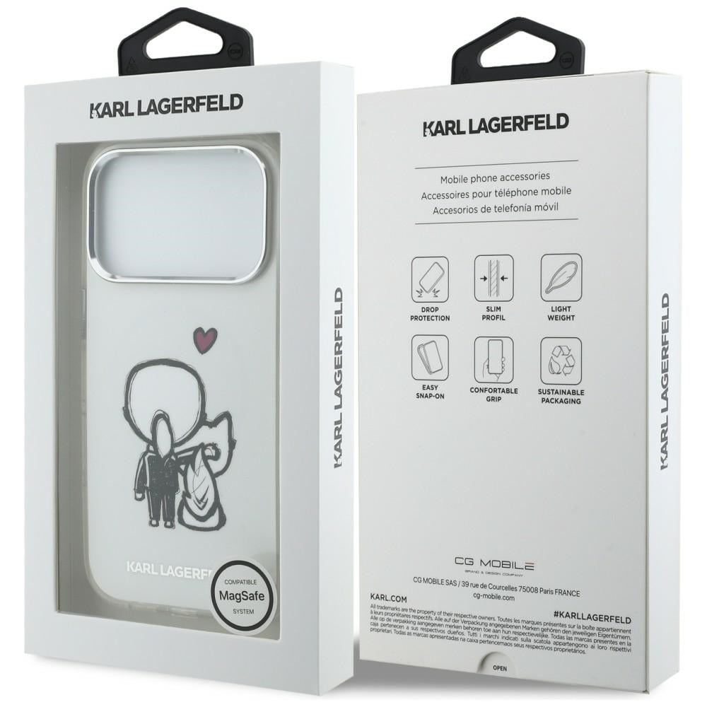 Karl Lagerfeld Karl &amp; Choupette Back MagSafe Case for iPhone 17 Pro - Clear_7
