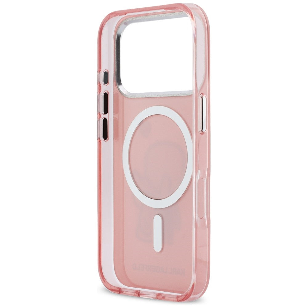 Karl Lagerfeld Karl &amp; Choupette Back MagSafe Case for iPhone 17 Pro - Pink_6