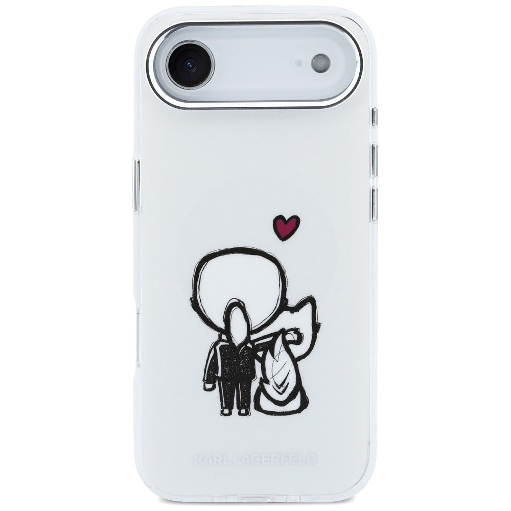 Karl Lagerfeld Karl &amp; Choupette Back MagSafe Case for iPhone Air - Clear_2