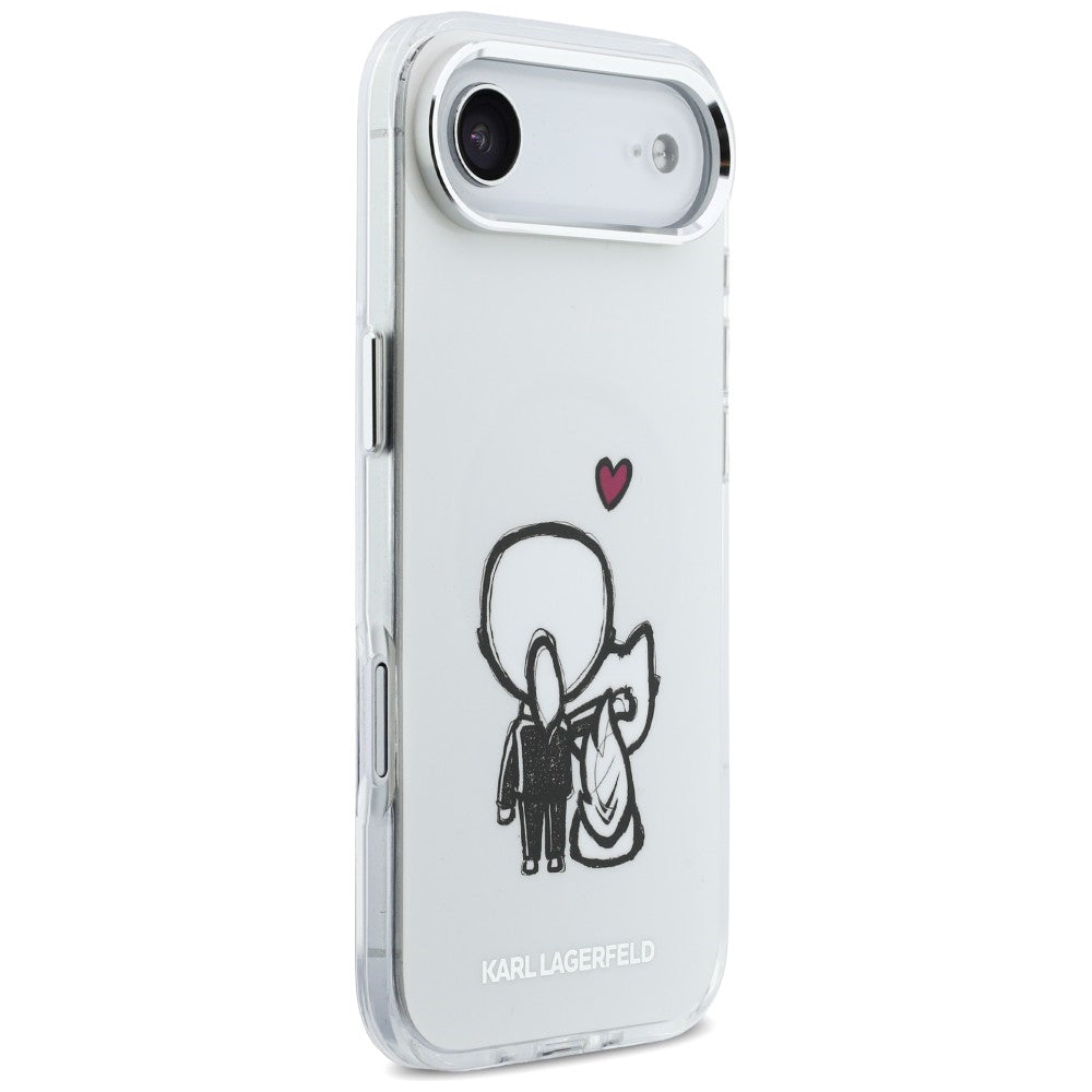 Karl Lagerfeld Karl &amp; Choupette Back MagSafe Case for iPhone Air - Clear_3