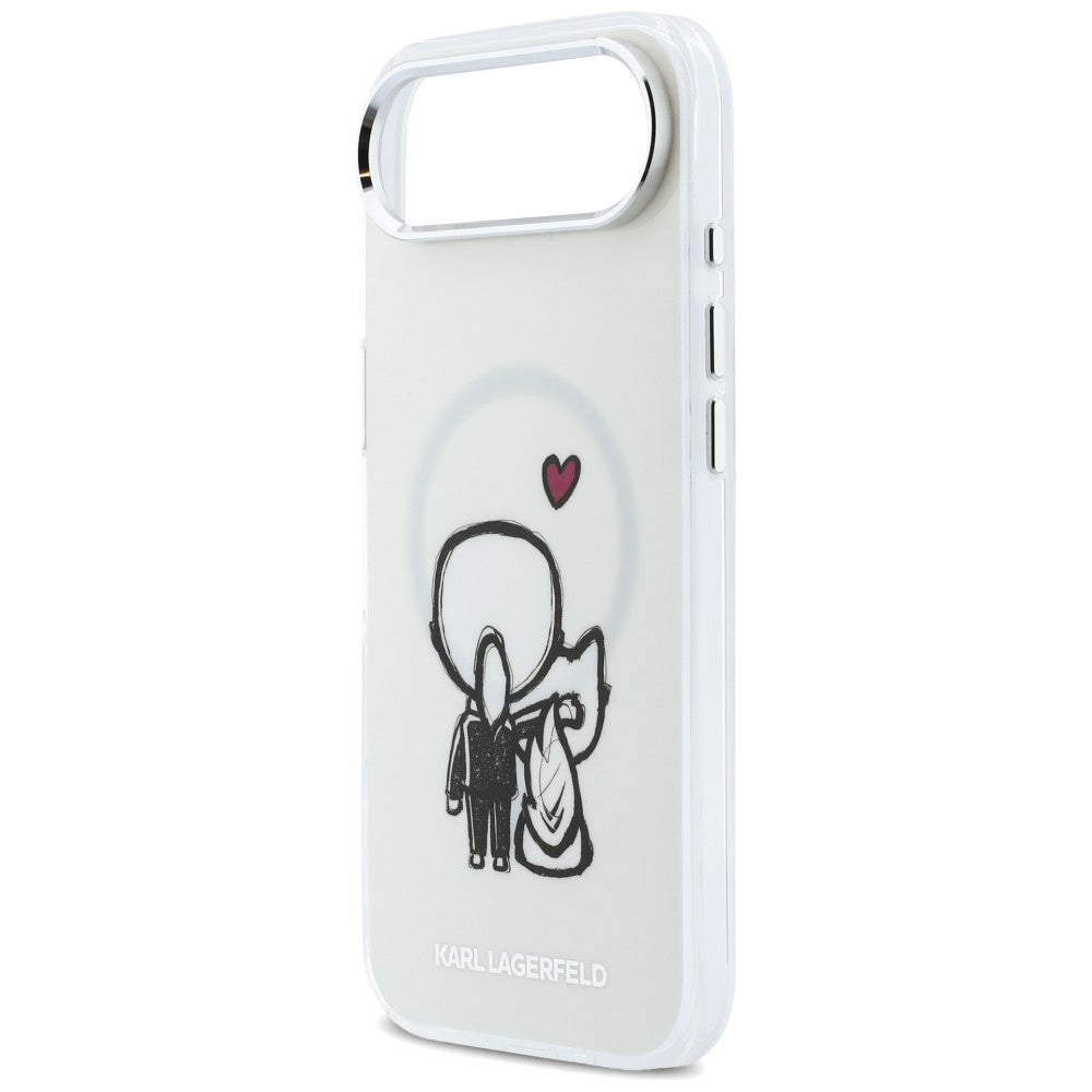 Karl Lagerfeld Karl &amp; Choupette Back MagSafe Case for iPhone Air - Clear_5