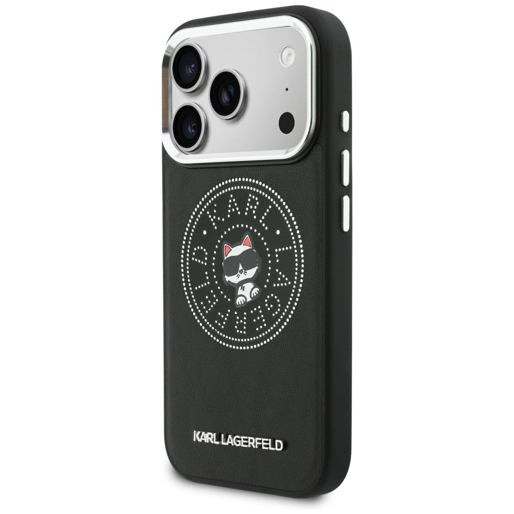 Karl Lagerfeld Point &amp; Choupette Sketch MagSafe Case for iPhone 17 Pro - Black_1