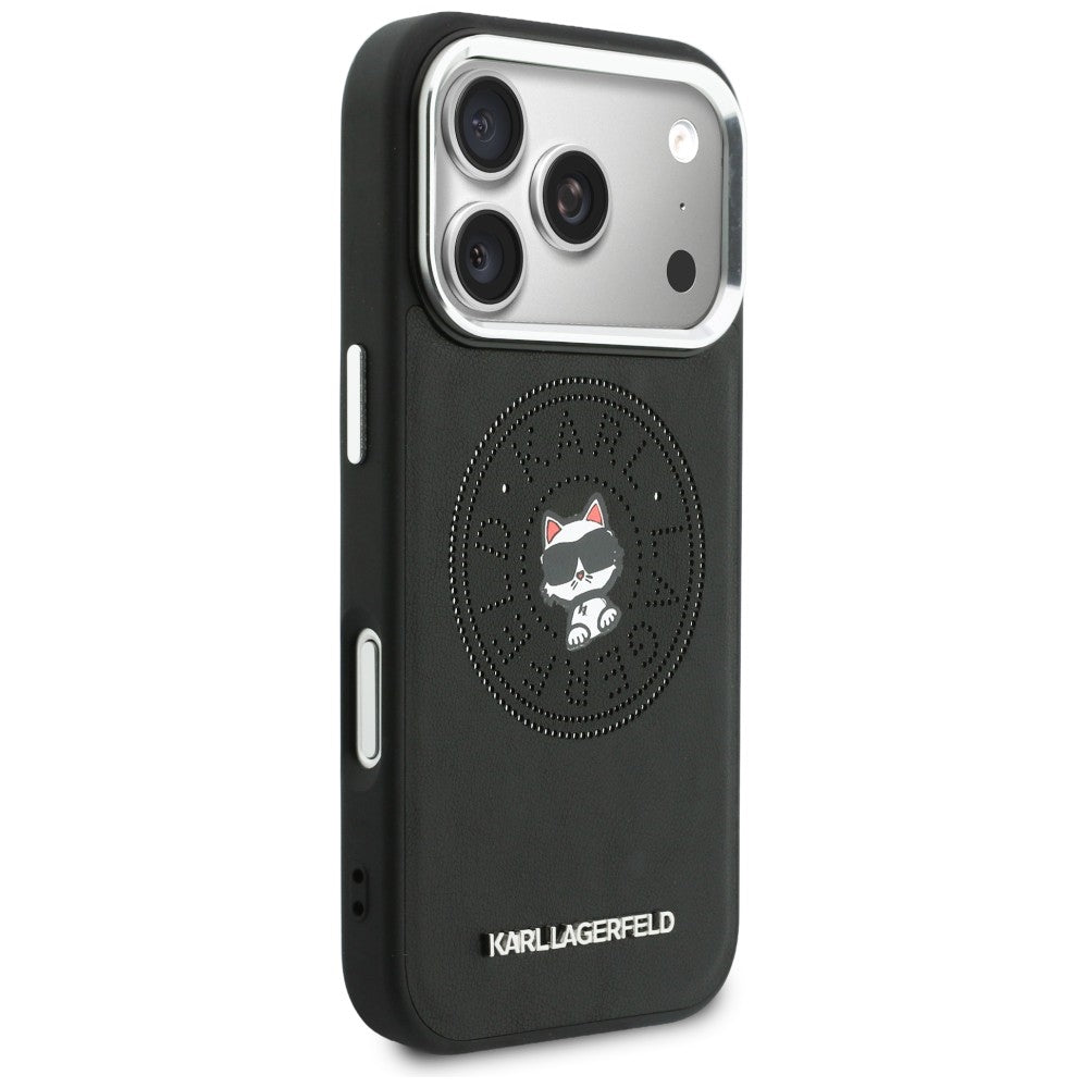 Karl Lagerfeld Point &amp; Choupette Sketch MagSafe Case for iPhone 17 Pro - Black_3
