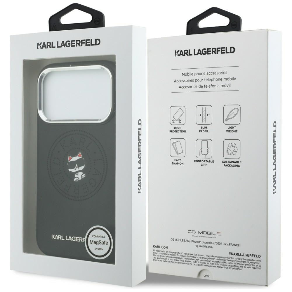 Karl Lagerfeld Point &amp; Choupette Sketch MagSafe Case for iPhone 17 Pro Max - Black_7
