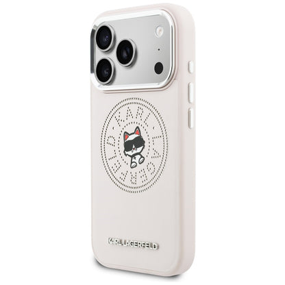 Karl Lagerfeld Point &amp; Choupette Sketch MagSafe Case for iPhone 17 Pro Max - Pink_1