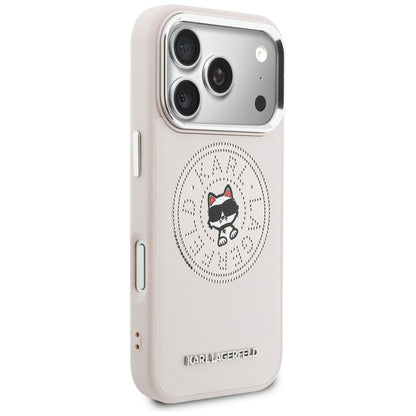 Karl Lagerfeld Point &amp; Choupette Sketch MagSafe Case for iPhone 17 Pro Max - Pink_3