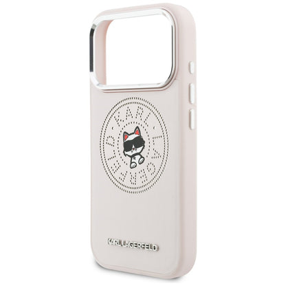 Karl Lagerfeld Point &amp; Choupette Sketch MagSafe Case for iPhone 17 Pro Max - Pink_5