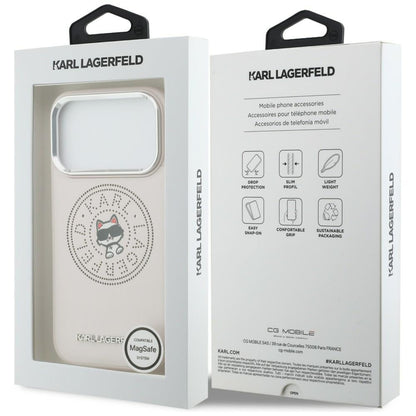 Karl Lagerfeld Point &amp; Choupette Sketch MagSafe Case for iPhone 17 Pro Max - Pink_7