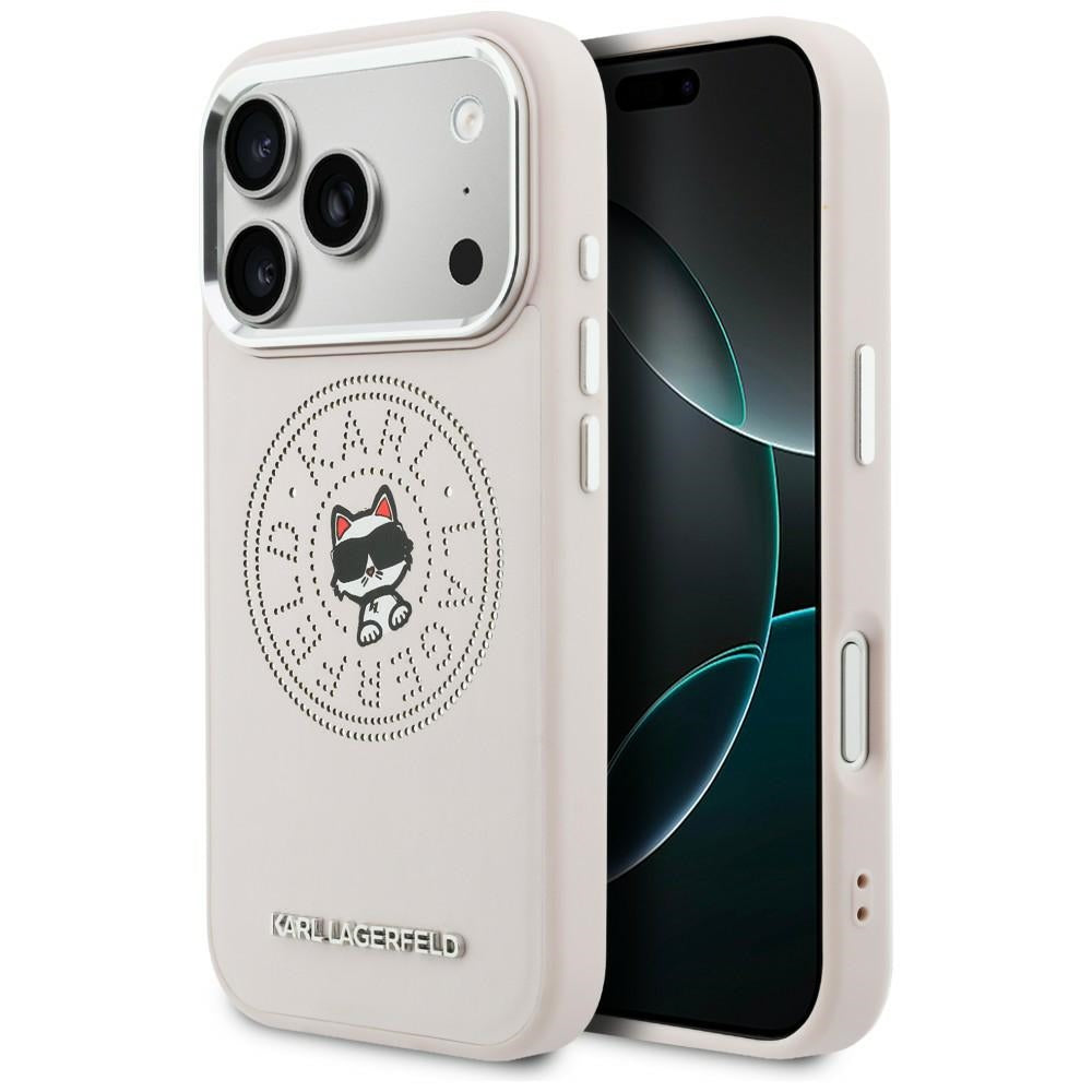 Karl Lagerfeld Point &amp; Choupette Sketch MagSafe Case for iPhone 17 Pro - Pink_0
