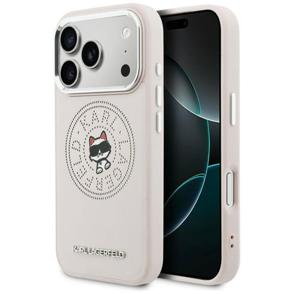 Karl Lagerfeld Point &amp; Choupette Sketch MagSafe Case for iPhone 17 Pro - Pink_0