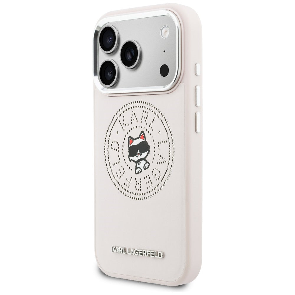 Karl Lagerfeld Point &amp; Choupette Sketch MagSafe Case for iPhone 17 Pro - Pink_1