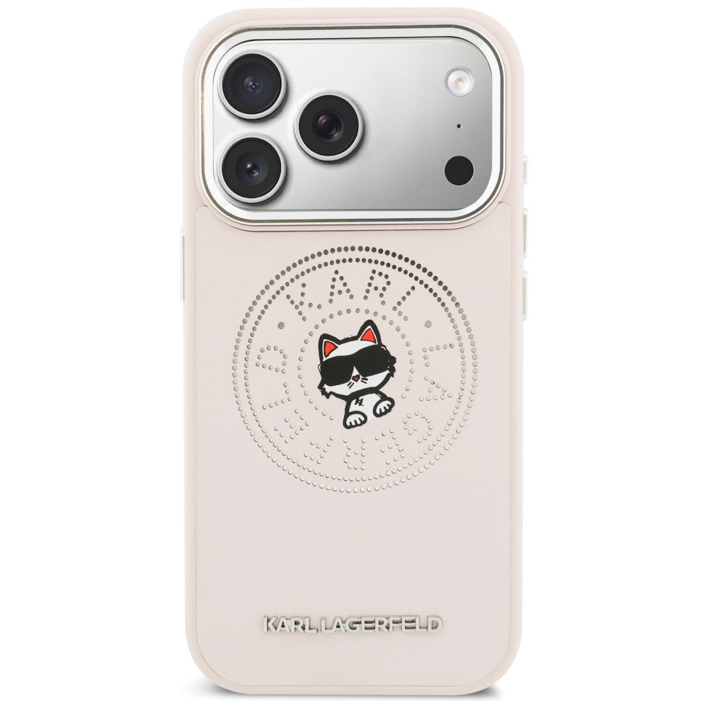 Karl Lagerfeld Point &amp; Choupette Sketch MagSafe Case for iPhone 17 Pro - Pink_2