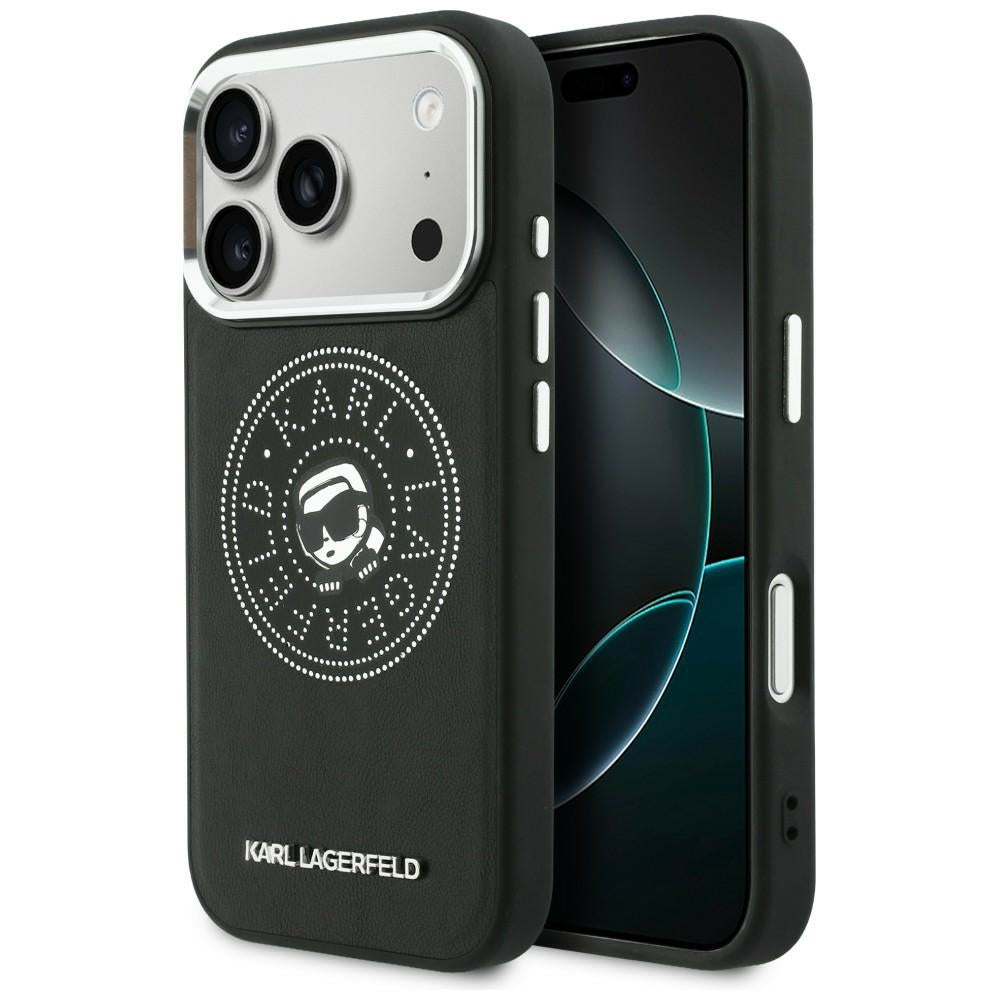 Karl Lagerfeld Point &amp; Karl Sketch MagSafe Case for iPhone 17 Pro Max - Black_0