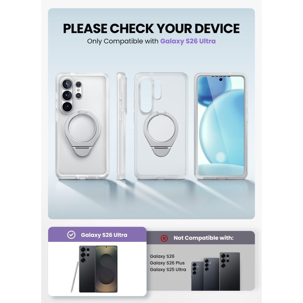 Supcase Cosmo Mag MagSafe Case for Samsung Galaxy S26 Ultra - White_3
